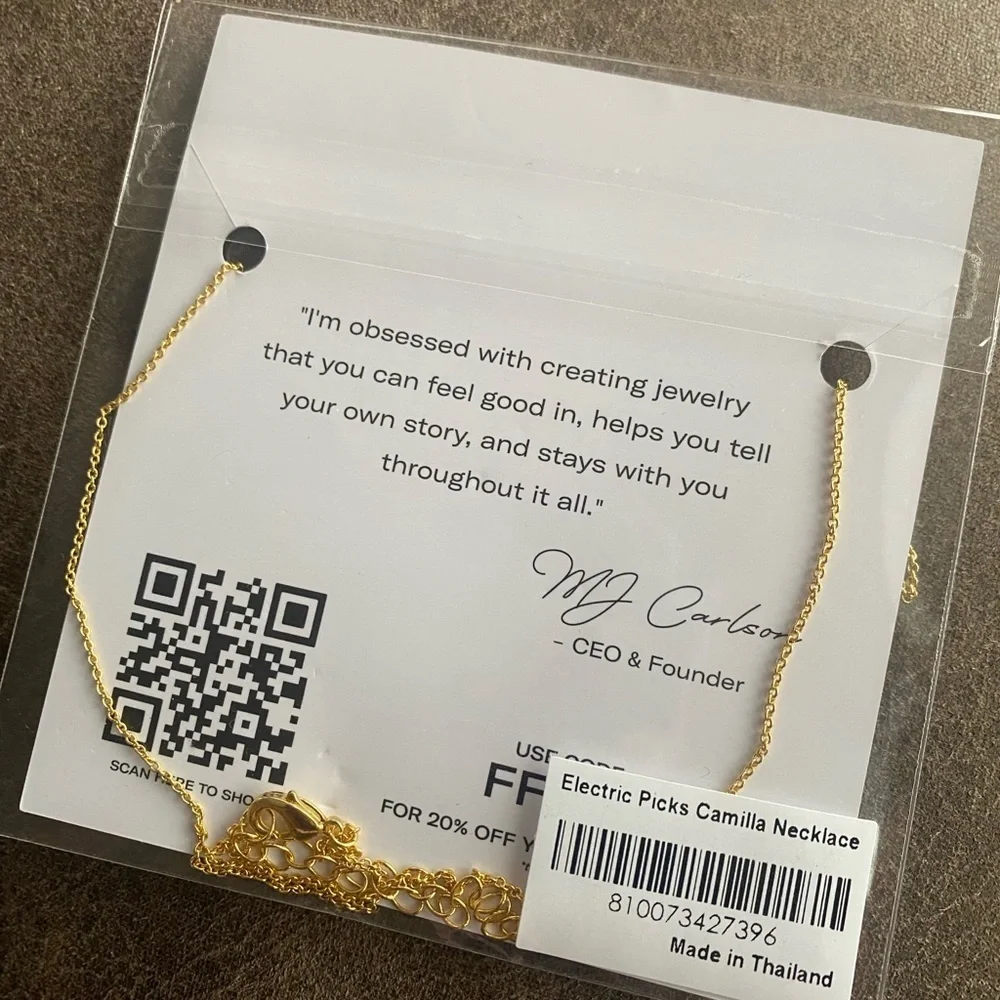 Electric Picks Camilla Necklace Gold